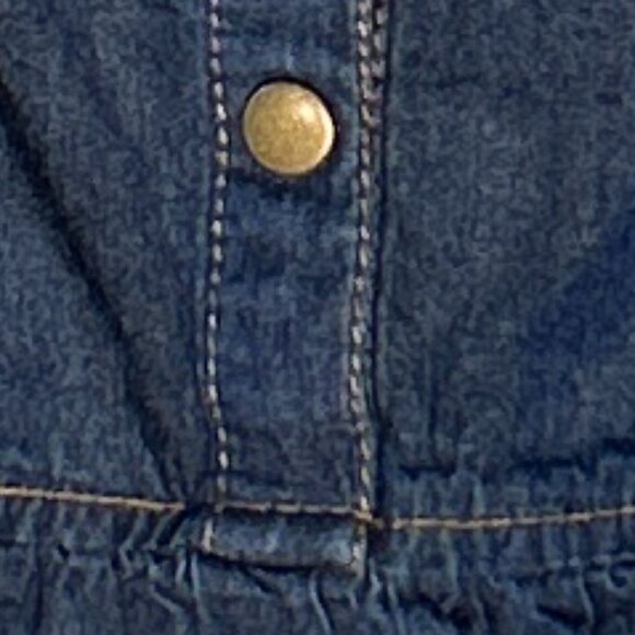 Cherokee Girls SZ M Vintage Blue Denim Top or Dress Western Cottage Prairie 80's - Picture 7 of 11
